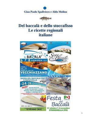 cover image of Del baccalà e dello stoccafisso--Le ricette regionali italiane
